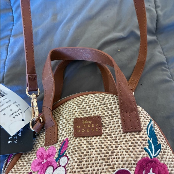 Disney Mickey Mouse Mini Bag with Floral Embroidery - Picture 6 of 8